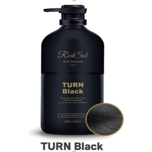 REDSOL黑发洗发水250ml-黑/레드쏠 턴블랙 컬러체인지 샴푸 250ml